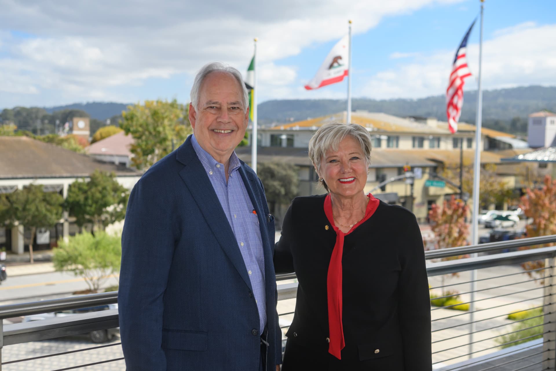 Vicki Nohrden with retiring Monterey City Councilman Ed Smith