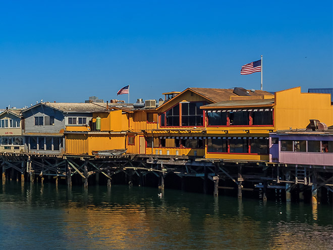 Old Fisherman's Wharf at dusk