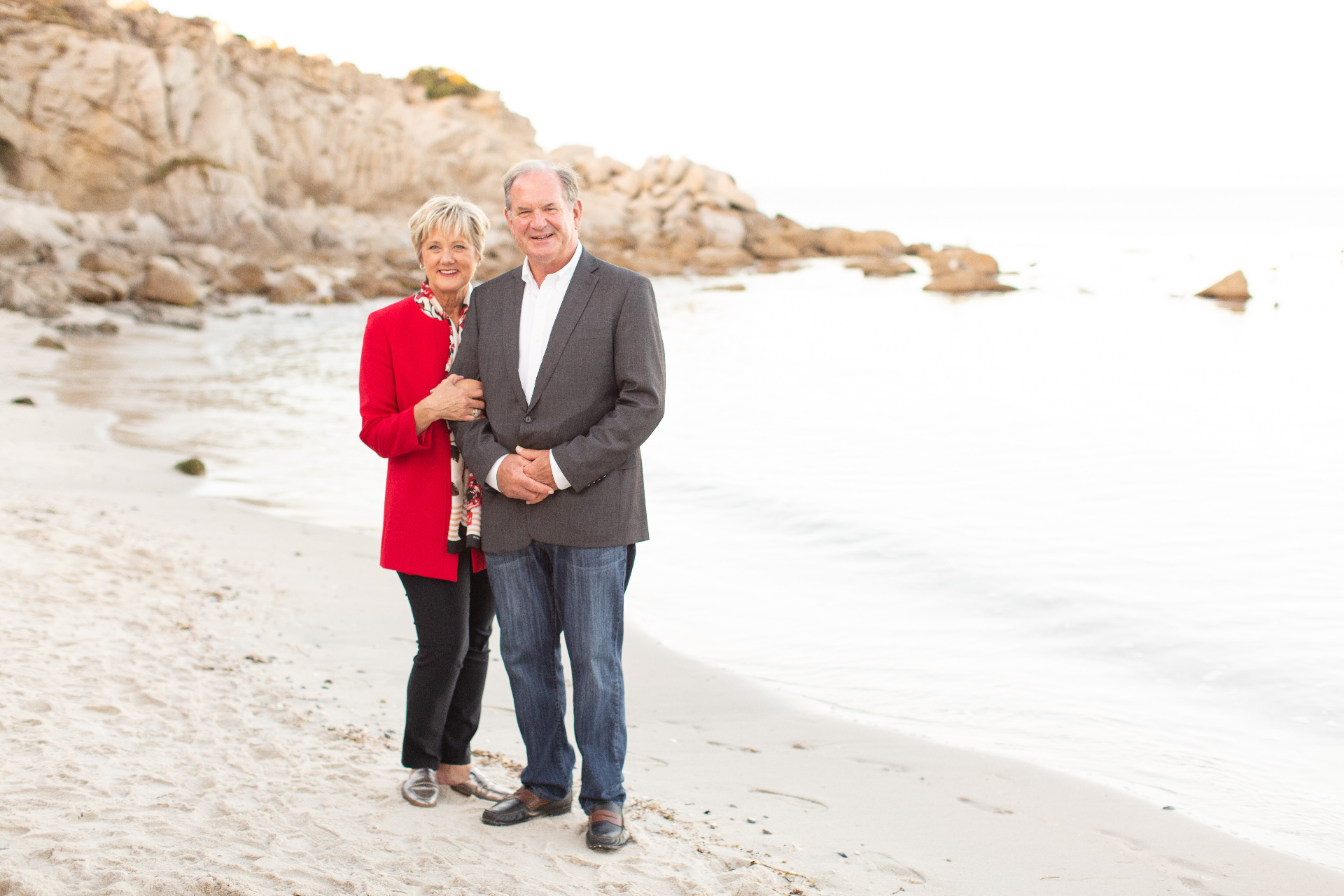 With husband Dan on the Monterey coast.